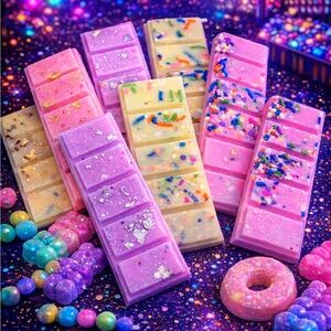 Colorful Party Wax Melts that Glow !!! 2 per pack!